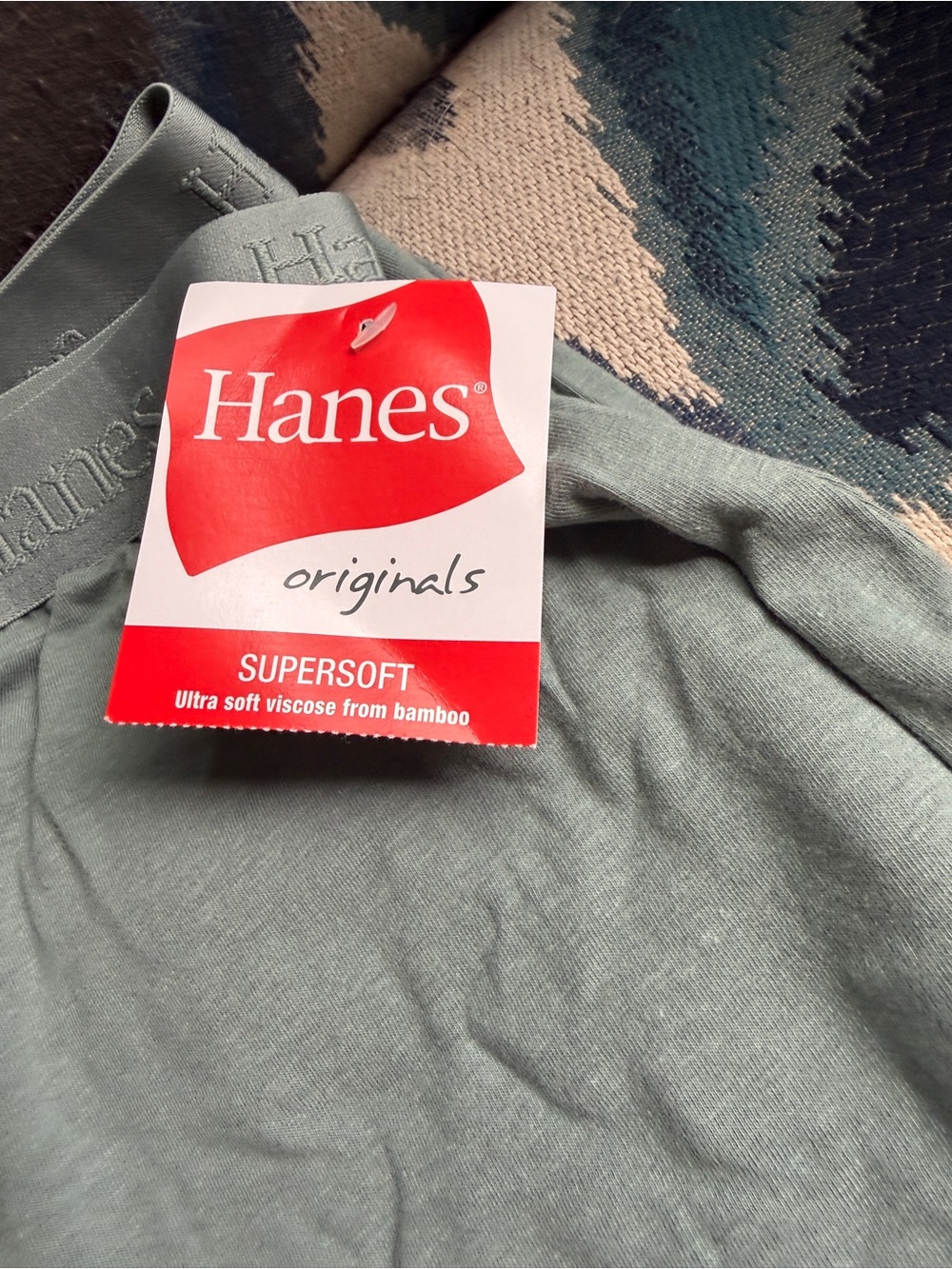 Hanes Women's Pajama Pants mint color - Picture 3 of 5